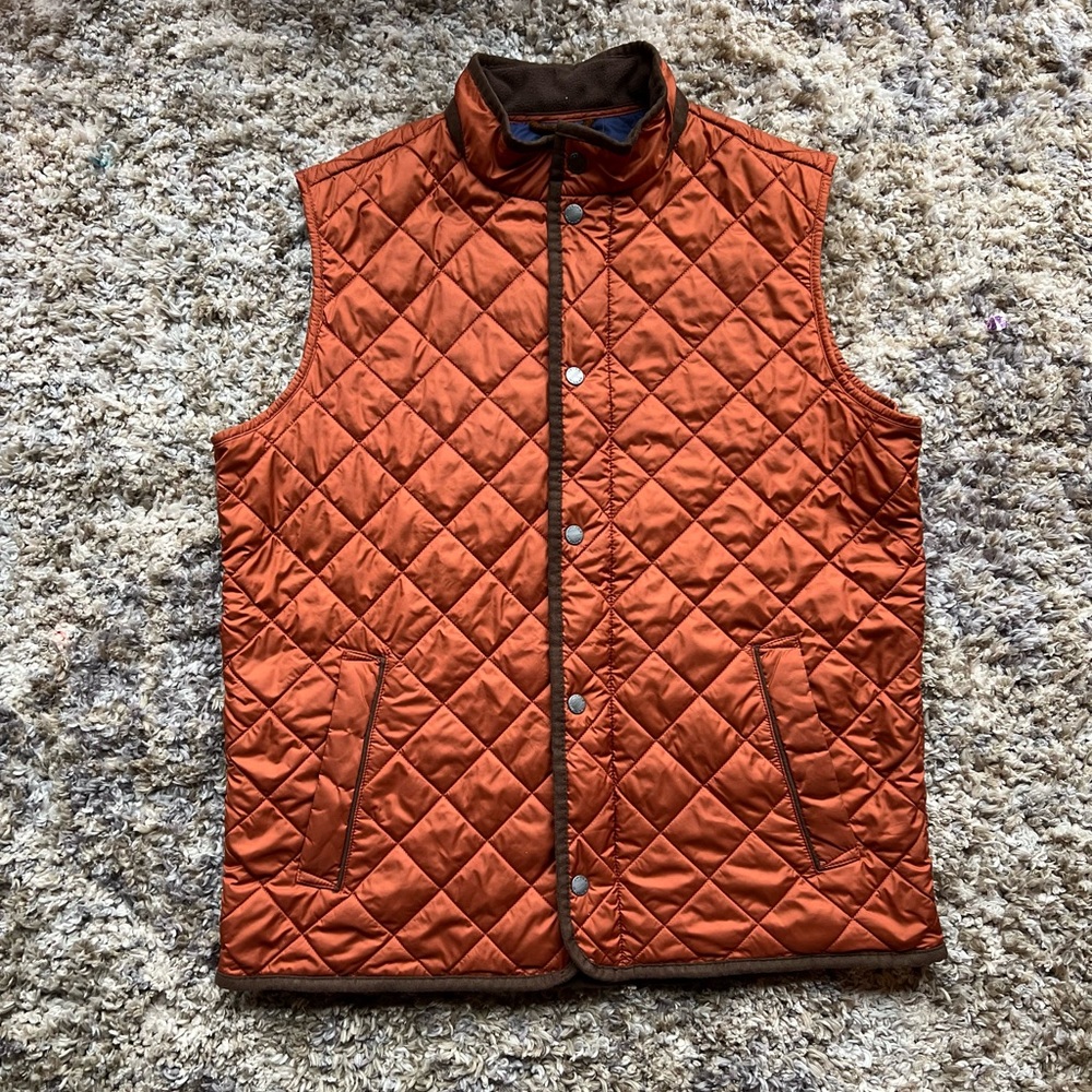 Peter Millar Burnt Orange Quilted Vest